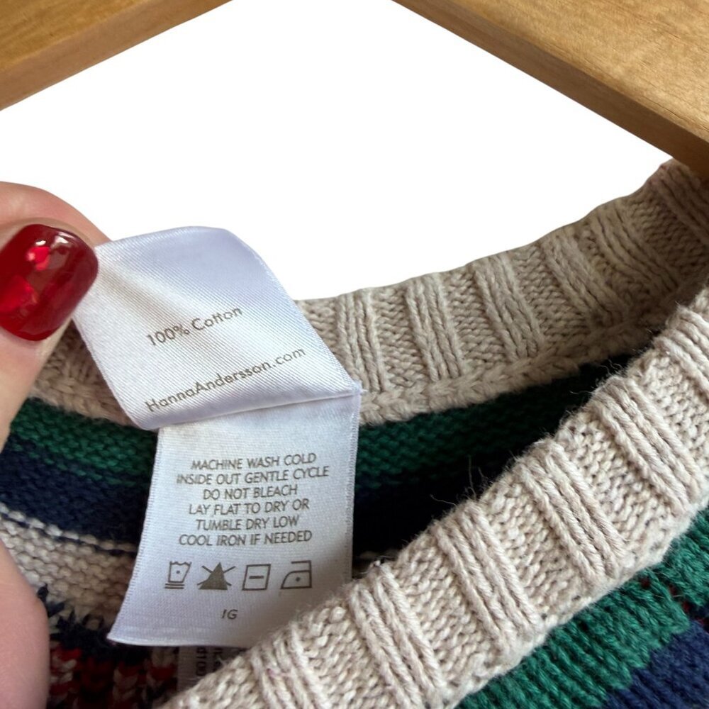 Hanna Andersson Fair Isle Sweater Dress Size 5 (110 cm) - Picture 5 of 6